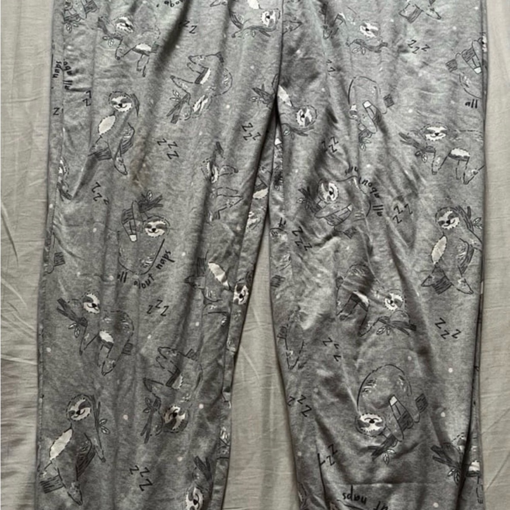Secret Treasures Gray Sloth Pajama Pants